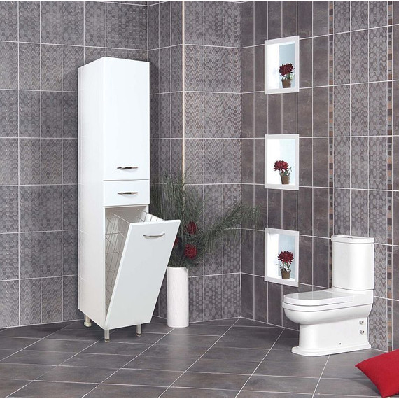 Пенал напольный Onika Модерн 40 см R 404010 с бельевой корзиной - 2 Пенал напольный Onika Модерн 40 см R 404010 с бельевой корзиной фото 2