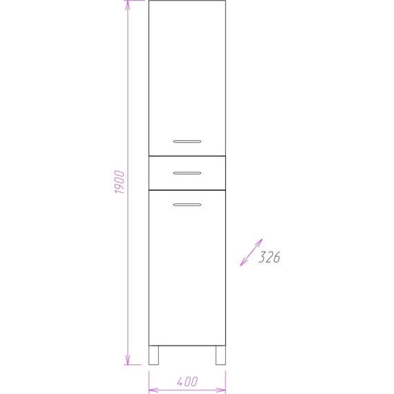 Пенал напольный Onika Модерн 40 см R 404010 с бельевой корзиной - 3 Пенал напольный Onika Модерн 40 см R 404010 с бельевой корзиной фото 3