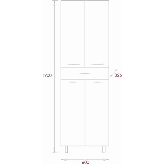Пенал напольный Onika Модерн 60 см 406002 - 5 Пенал напольный Onika Модерн 60 см 406002 фото 5