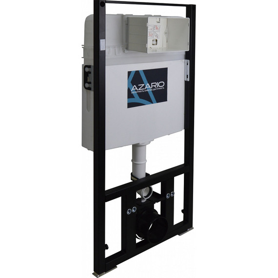 Инсталляция с подвесным безободковым унитазом Azario Teramo AZ-8010-1000+AZ-052-MB+AZ-8200-0013, черный матовый, Цвет производителя: чёрный матовый фото 3