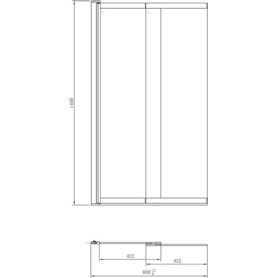 Шторка для ванны Azario Boston 143B 80х140 см AZ-143B, чёрный/прозрачное - 3 Шторка для ванны Azario Boston 143B 80х140 см AZ-143B, чёрный/прозрачное фото 3