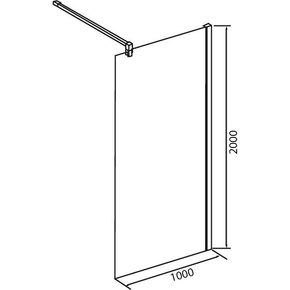 Душевая перегородка Azario Felton 100 см AZ-151S 100 (стекло 8 мм), чёрный/прозрачное - 3 Душевая перегородка Azario Felton 100 см AZ-151S 100 (стекло 8 мм), чёрный/прозрачное фото 3