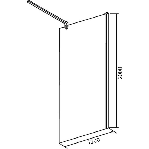 Душевая перегородка Azario Felton 120 см AZ-151S 120 (стекло 8 мм) с кронштейном в комплекте, чёрный/прозрачное фото 3