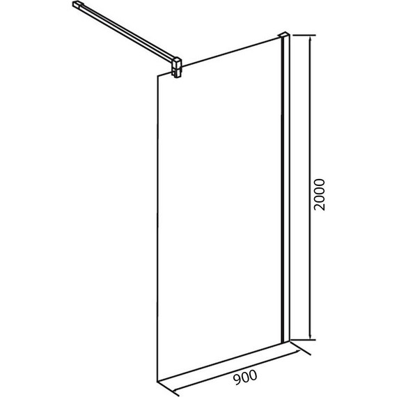 Душевая перегородка Azario Felton 90 см AZ-151S 90 (стекло 8 мм), чёрный/прозрачное - 3 Душевая перегородка Azario Felton 90 см AZ-151S 90 (стекло 8 мм), чёрный/прозрачное фото 3