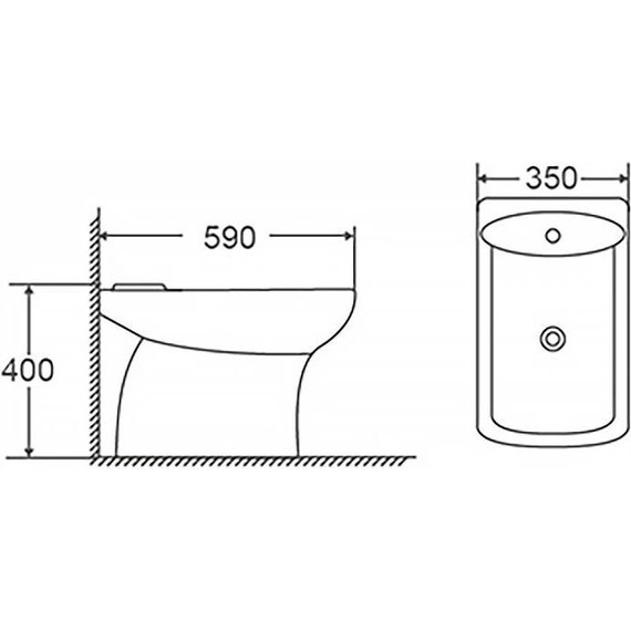 Биде напольное Azario Elana AZ-434B фото 5