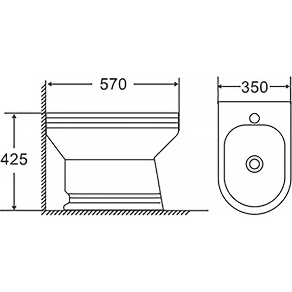 Биде напольное Azario Benty AZ-437B фото 4