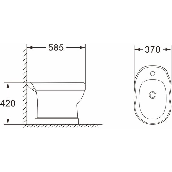 Биде напольное Azario Loretti AZ-439B фото 4