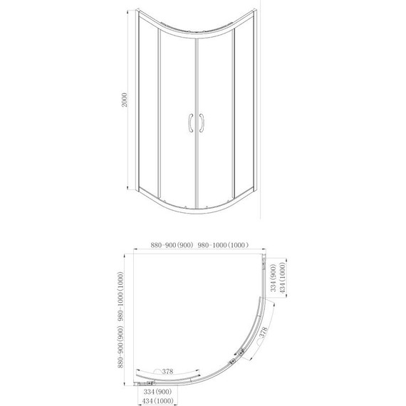 Душевое ограждение Azario Milton 90х90 см AZ-ND2142 900 FOG, хром/матовое фото 3