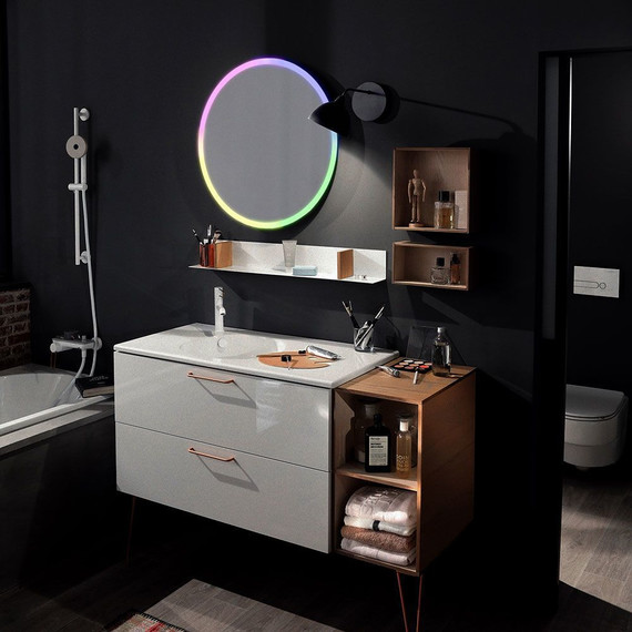 Зеркало Azario Perla neo - RGB 77 см LED-00002610 - 7 Зеркало Azario Perla neo - RGB 77 см LED-00002610 фото 7