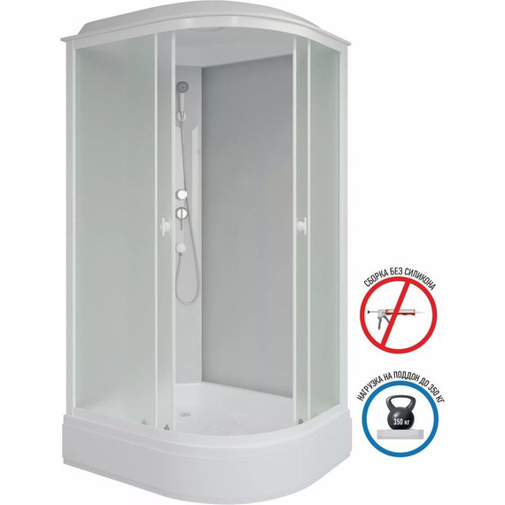 Душевая кабина Niagara Promo P120/90/26L/MT 120x90 см, белый/матовый фото 
