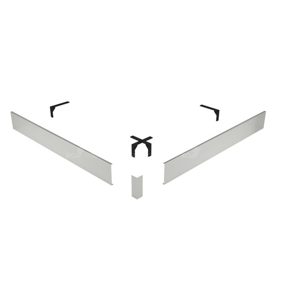 Панель для душевого поддона RGW N/ST-01 W 100x100 см 50231500-01, белый фото 