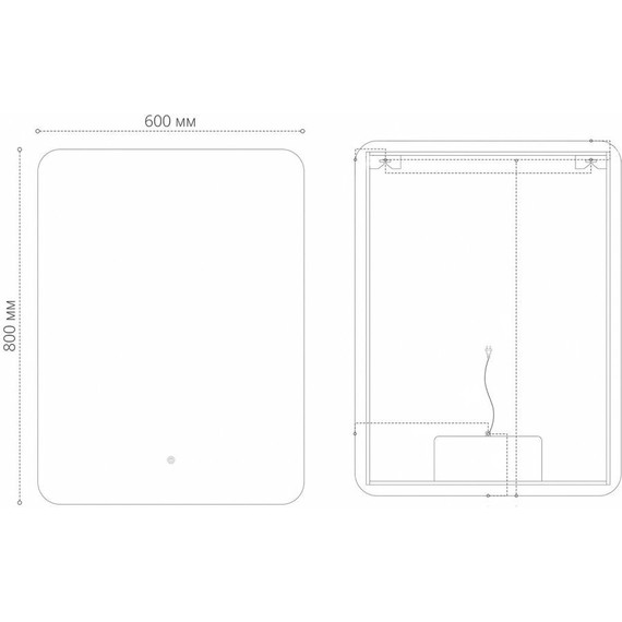 Зеркало Grossman Elegans-норма Black 60 см 1760802, черный фото 4