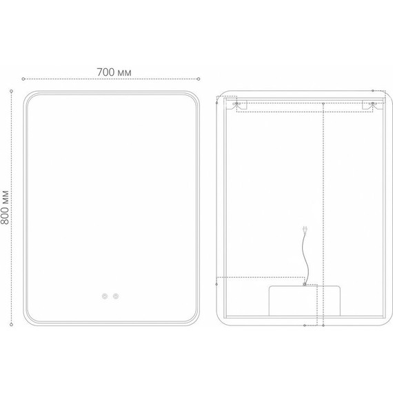 Зеркало Grossman Elegans-норма Black 70 см 1770802, черный фото 4