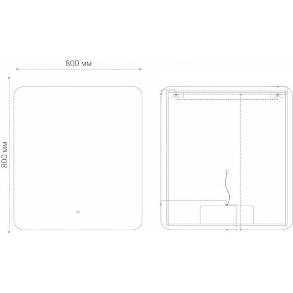 Зеркало Grossman Elegans-норма Black 80 см 1780802, черный фото 4