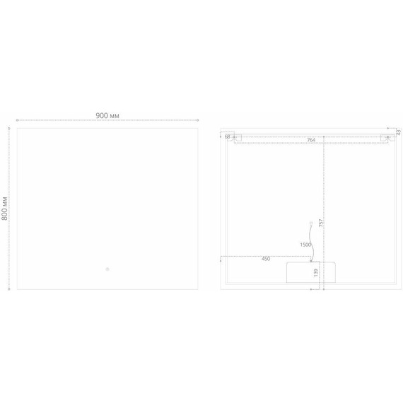 Зеркало Grossman Pragma-норма 90 см 189080 фото 3