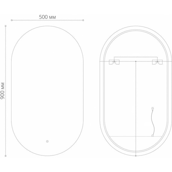 Зеркало Grossman Nero-промо 50 см 245090 фото 3