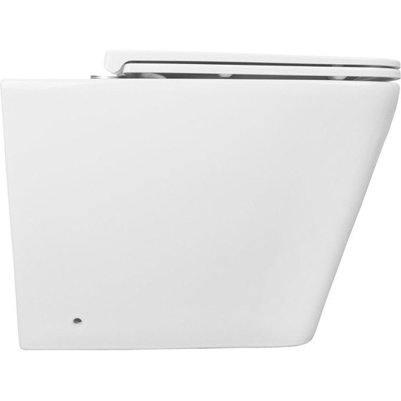 Унитаз приставной безободковый Azario Teramo AZ-003D-NR с крышкой микролифт фото 2