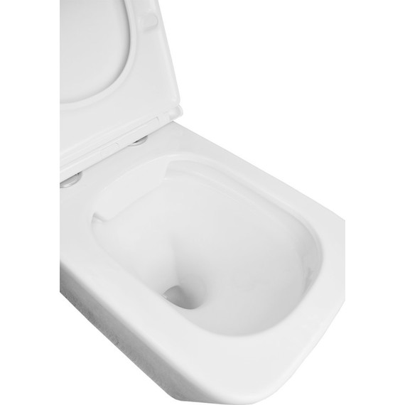 Унитаз приставной безободковый Azario Teramo AZ-003D-NR с крышкой микролифт фото 5