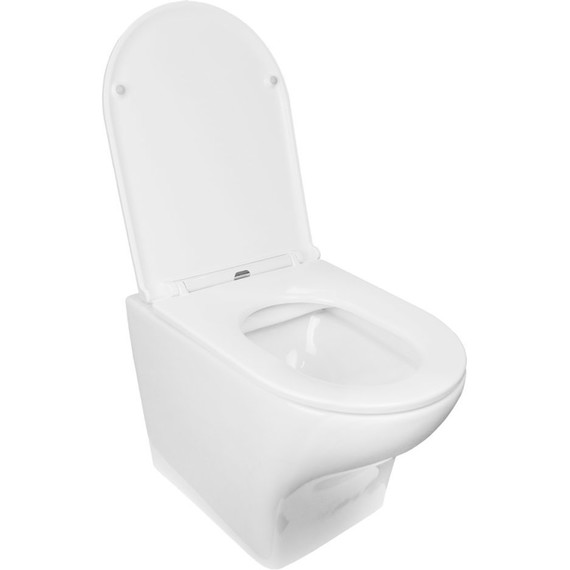 Унитаз подвесной безободковый Azario Porta AZ-0064 с крышкой микролифт фото 2