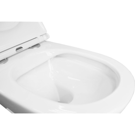 Унитаз подвесной безободковый Azario Porta AZ-0064 с крышкой микролифт фото 8