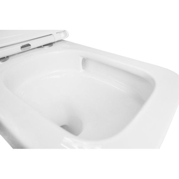 Унитаз подвесной безободковый Azario Flavia AZ-0076-UQ1 с крышкой микролифт (Система смыва торнадо) - 8 Унитаз подвесной безободковый Azario Flavia AZ-0076-UQ1 с крышкой микролифт (Система смыва торнадо) фото 8
