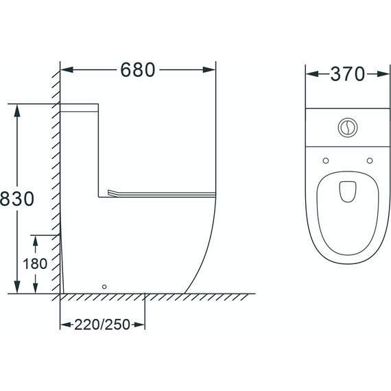 Унитаз-моноблок безободковый Azario Morano AZ-1001MB с крышкой микролифт, черный матовый, Цвет производителя: чёрный - 3 Унитаз-моноблок безободковый Azario Morano AZ-1001MB с крышкой микролифт, черный матовый, Цвет производителя: чёрный фото 3