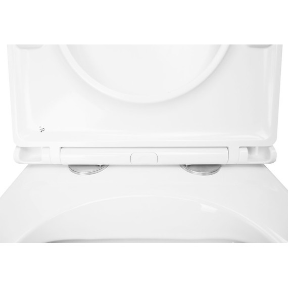 Унитаз приставной безободковый Azario Teramo AZ-1003DNR с крышкой микролифт фото 9