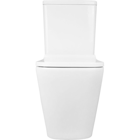 Унитаз-компакт безободковый Azario Quadro AZ-2175 с крышкой микролифт, Цвет производителя: белый фото 4