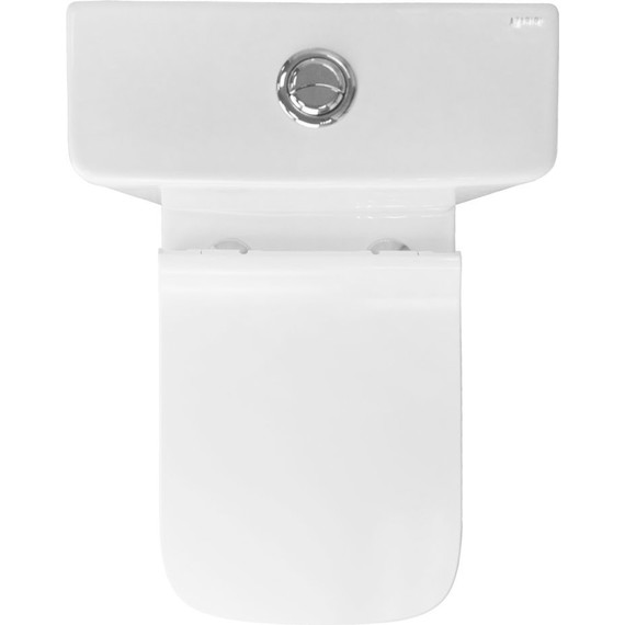 Унитаз-компакт безободковый Azario Quadro AZ-2175 с крышкой микролифт, Цвет производителя: белый фото 7