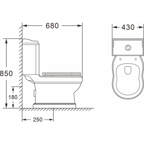 Унитаз-компакт Azario Loretti AZ-239 с крышкой микролифт фото 7