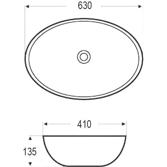 Раковина-чаша Azario 63 см AZ-3077 SP - 4 Раковина-чаша Azario 63 см AZ-3077 SP фото 4