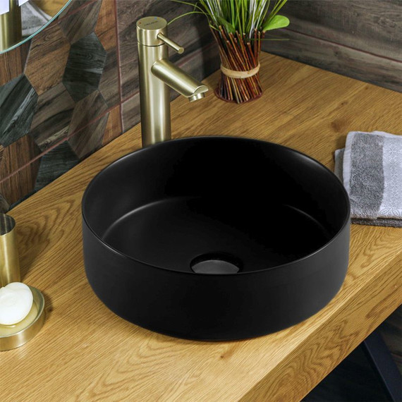 Раковина-чаша Azario 34 см AZ-3134-MB SP, черный матовый фото 2