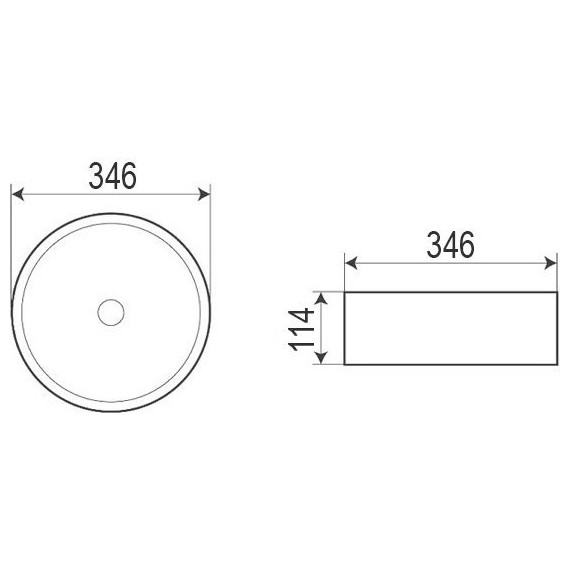 Раковина-чаша Azario 34 см AZ-3134-MB SP, черный матовый фото 3