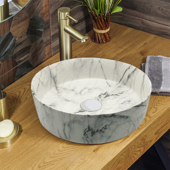 Раковина-чаша Azario 34 см AZ-3134-ST SP, мраморный матовый - 2 Раковина-чаша Azario 34 см AZ-3134-ST SP, мраморный матовый фото 2