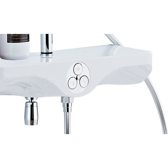 Душевая стойка с термостатом Azario AZ-821, хром/белый - 3 Душевая стойка с термостатом Azario AZ-821, хром/белый фото 3