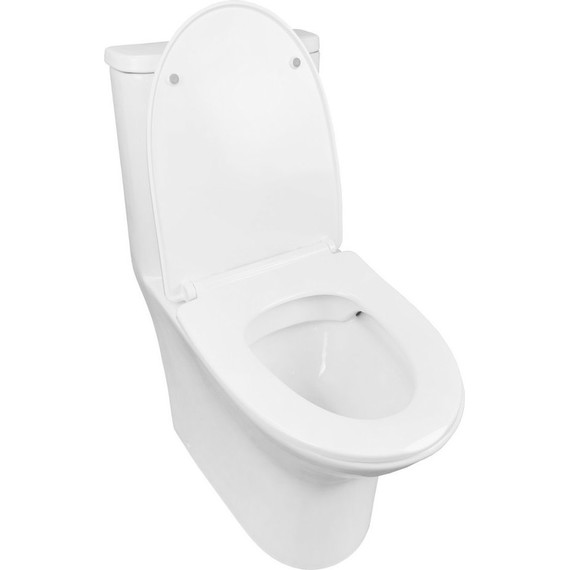 Унитаз-моноблок безободковый Azario Sente AZ-8614 с крышкой микролифт - 2 Унитаз-моноблок безободковый Azario Sente AZ-8614 с крышкой микролифт фото 2