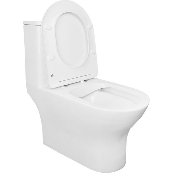 Унитаз-моноблок безободковый Azario Terni AZ-8618 с крышкой микролифт - 3 Унитаз-моноблок безободковый Azario Terni AZ-8618 с крышкой микролифт фото 3