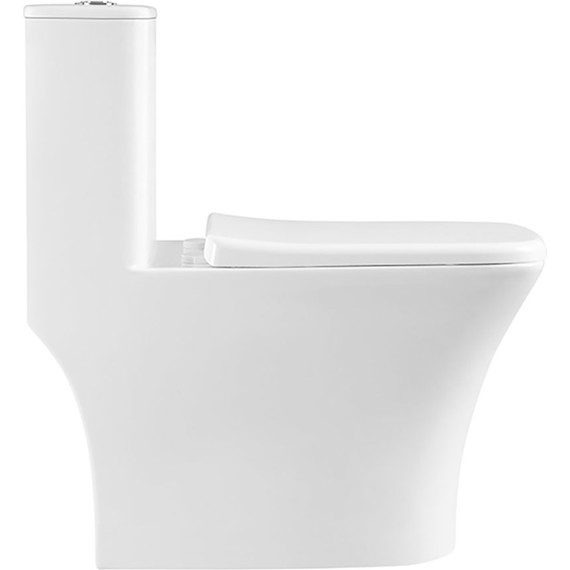 Унитаз-моноблок безободковый Azario Teano AZ-8621 с крышкой микролифт фото 2