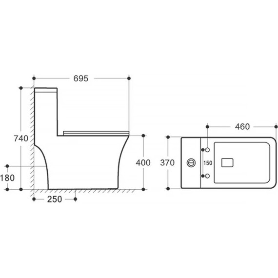 Унитаз-моноблок безободковый Azario Teano AZ-8621 с крышкой микролифт фото 5