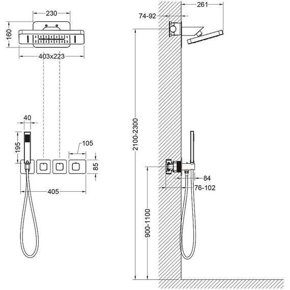 Душевая система для душа с термостатом Timo Petruma SX-5249/17SM, золото матовое фото 2