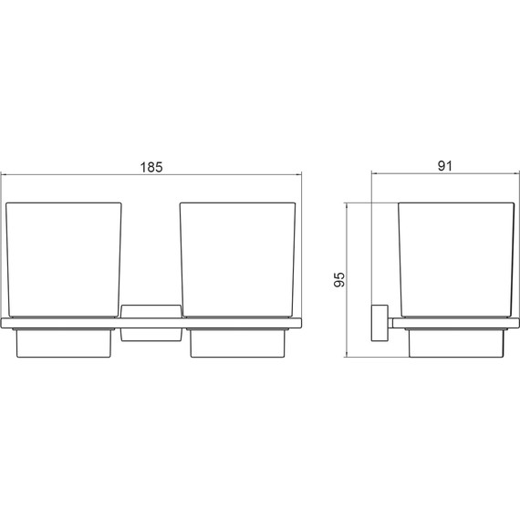 Стакан двойной для зубных щеток Timo Torne 43034/00 фото 2