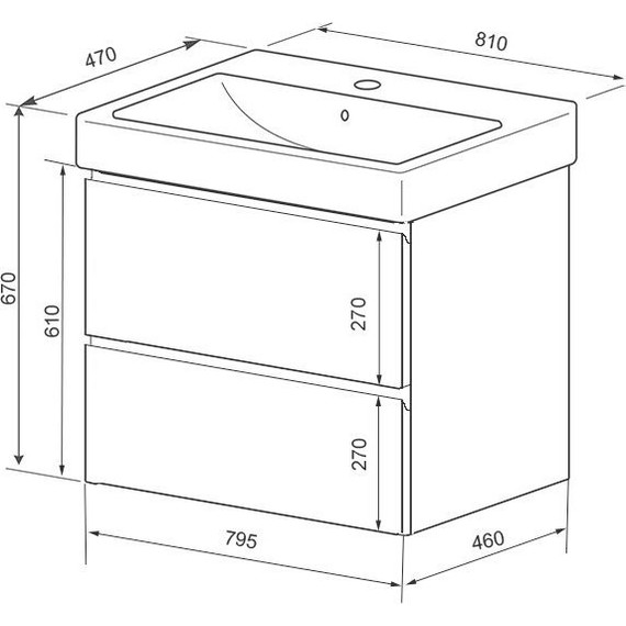 Тумба подвесная с раковиной Azario Мила 80 см CS00080142 - 4 Тумба подвесная с раковиной Azario Мила 80 см CS00080142 фото 4