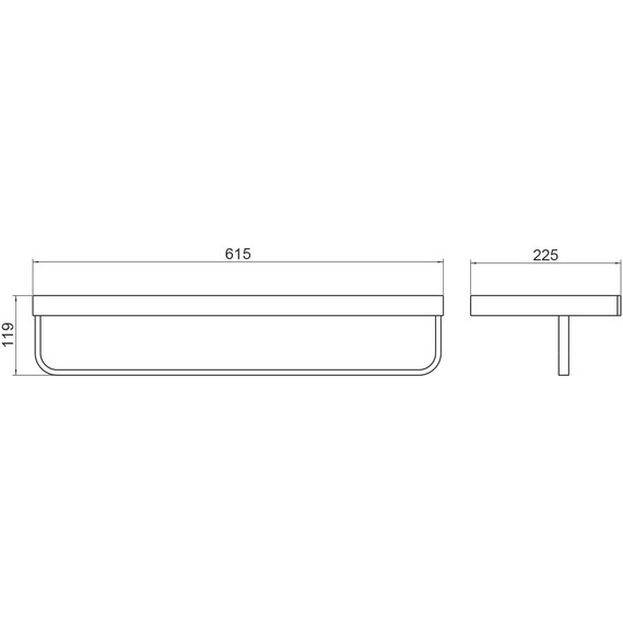 Полка для полотенец Timo Petruma 15258/03, черный фото 2
