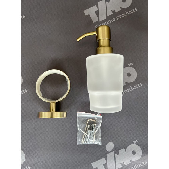 Дозатор для жидкого мыла Timo Saona 13039/17, золото матовое фото 2