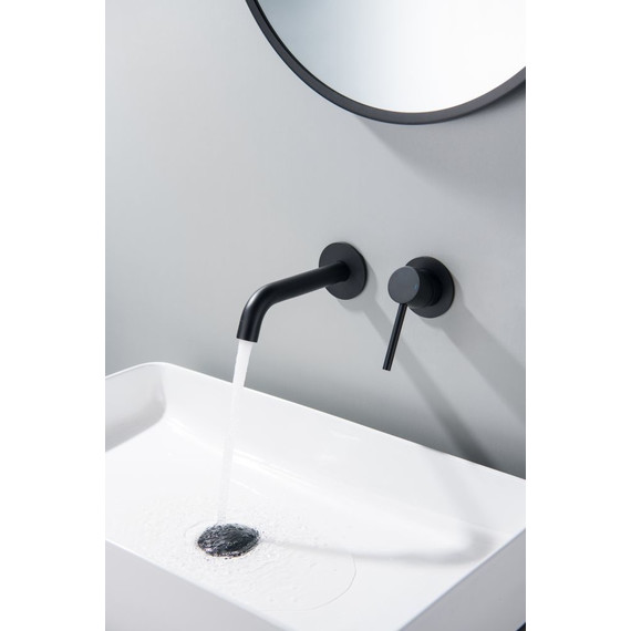 Смеситель для раковины настенный Timo Saona 2372/03SM, черный матовый фото 3