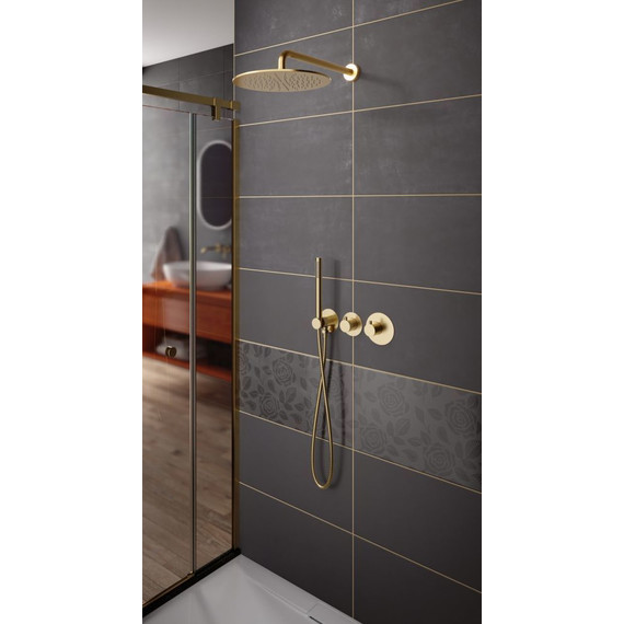 Душевая система для душа с термостатом Timo Saona SX-2359/17SM, золото матовое фото 2