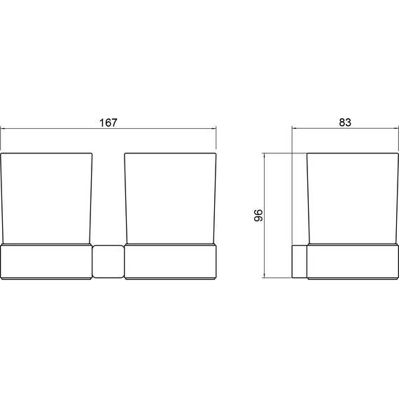 Стакан двойной для зубных щеток Timo Selene 14034/03, черный фото 2