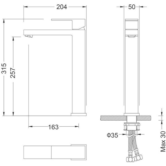 Смеситель для раковины высокий Timo Selene 3011/16F, белый матовый - 2 Смеситель для раковины высокий Timo Selene 3011/16F, белый матовый фото 2