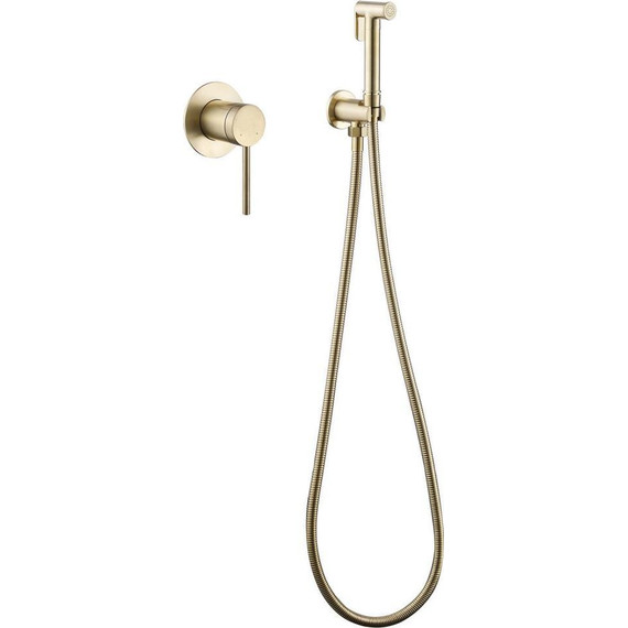 Набор для гигиенического душа Abber Emotion AF8825G, золото матовое фото 2