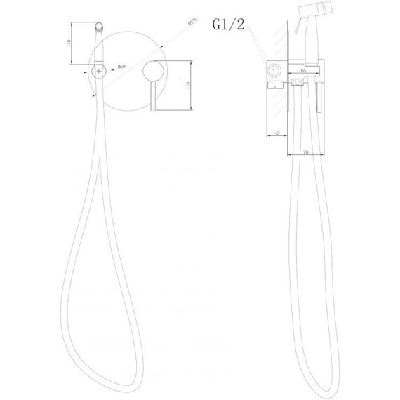Набор для гигиенического душа Abber Emotion AF8826B, черный матовый - 4 Набор для гигиенического душа Abber Emotion AF8826B, черный матовый фото 4